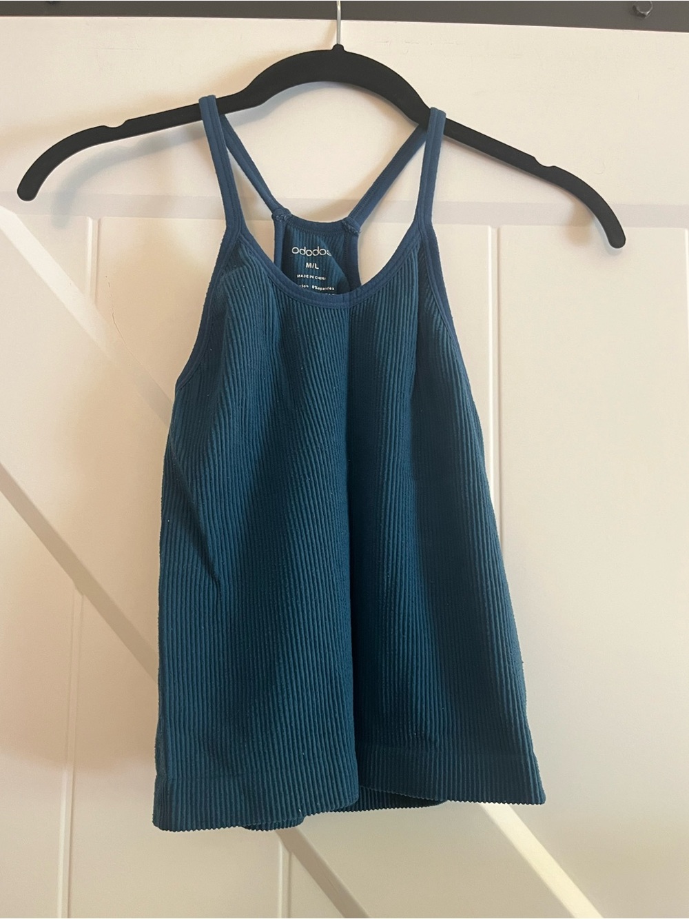 Seamless Teal Long-Cropped Tank